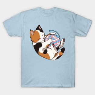 Transgender Pride Calico Cat T-Shirt